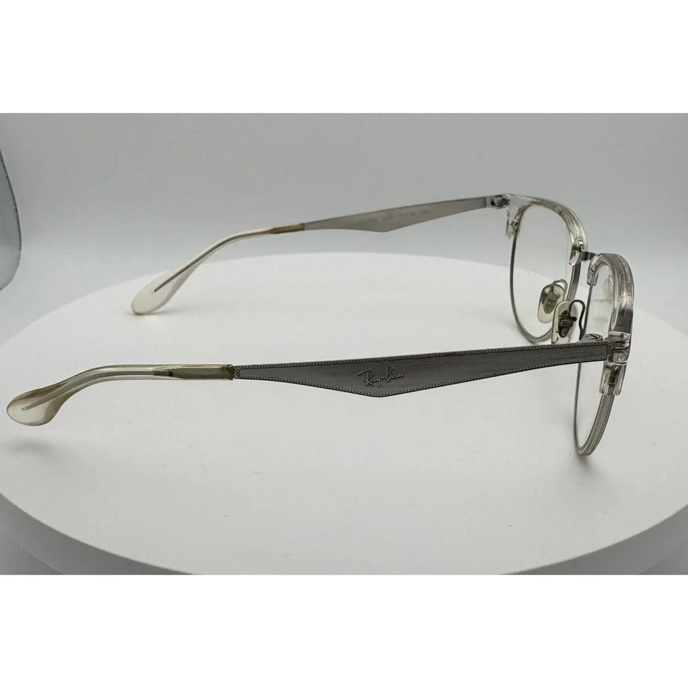 Ray-Ban Eyeglasses Unisex Silver RB6396 2936 Clubmaster Metal 51-19-140 w/Case